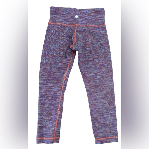 Lululemon wee are from space wunder under crop multicolor stripe leggings Sz 2 - Picture 5 of 7